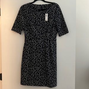 Banana Republic Navy polka dot dress